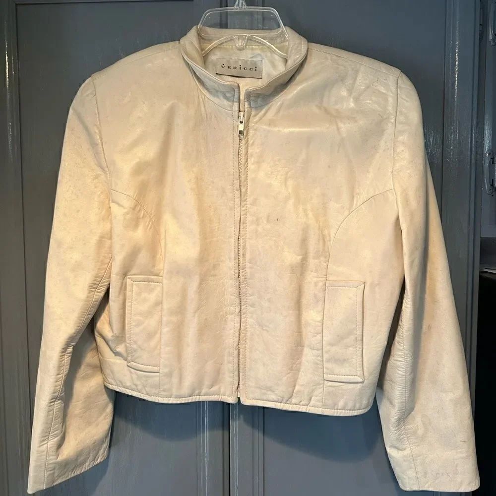 Vericci Leather Jacket Cream